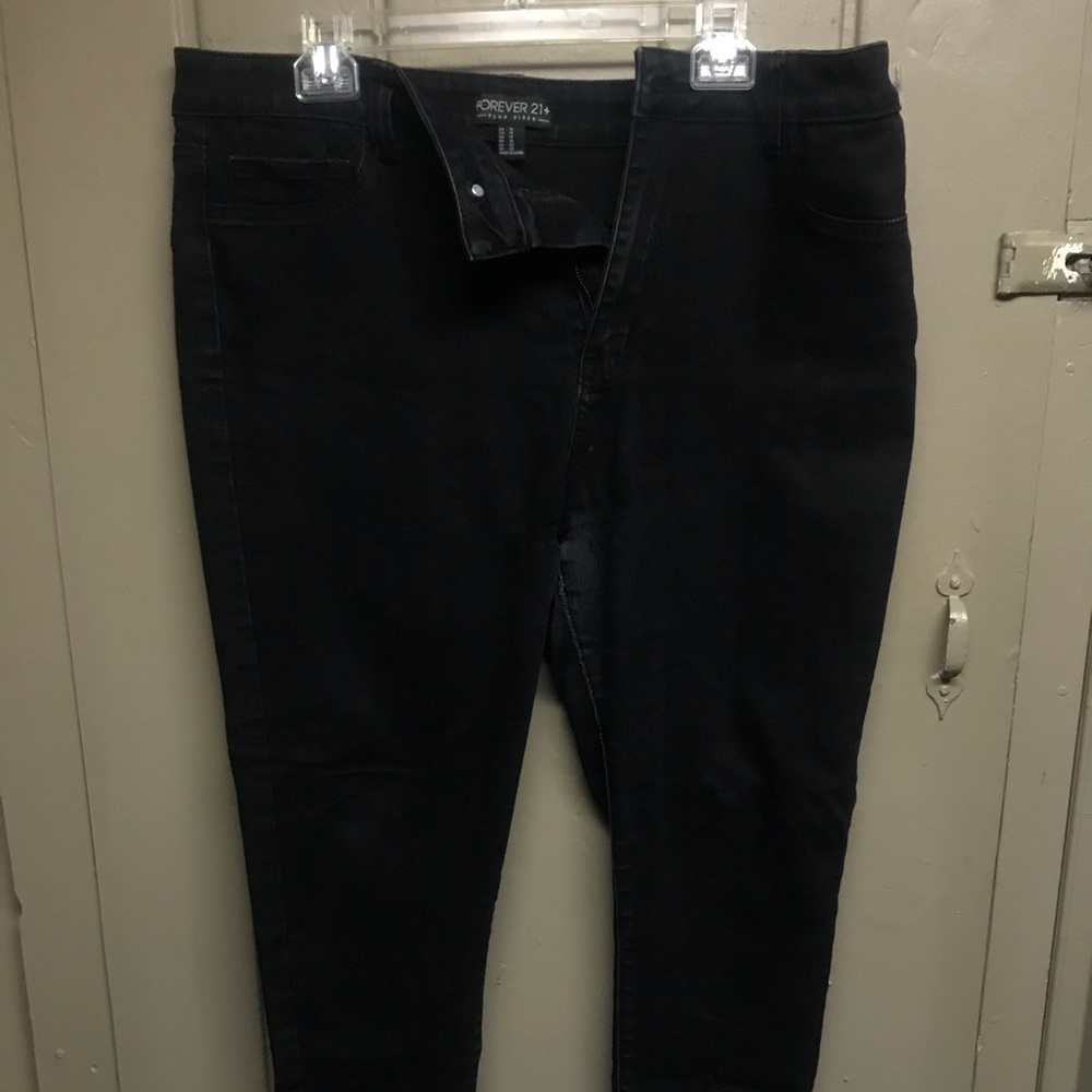 Forever 21 Black straight leg jeans.